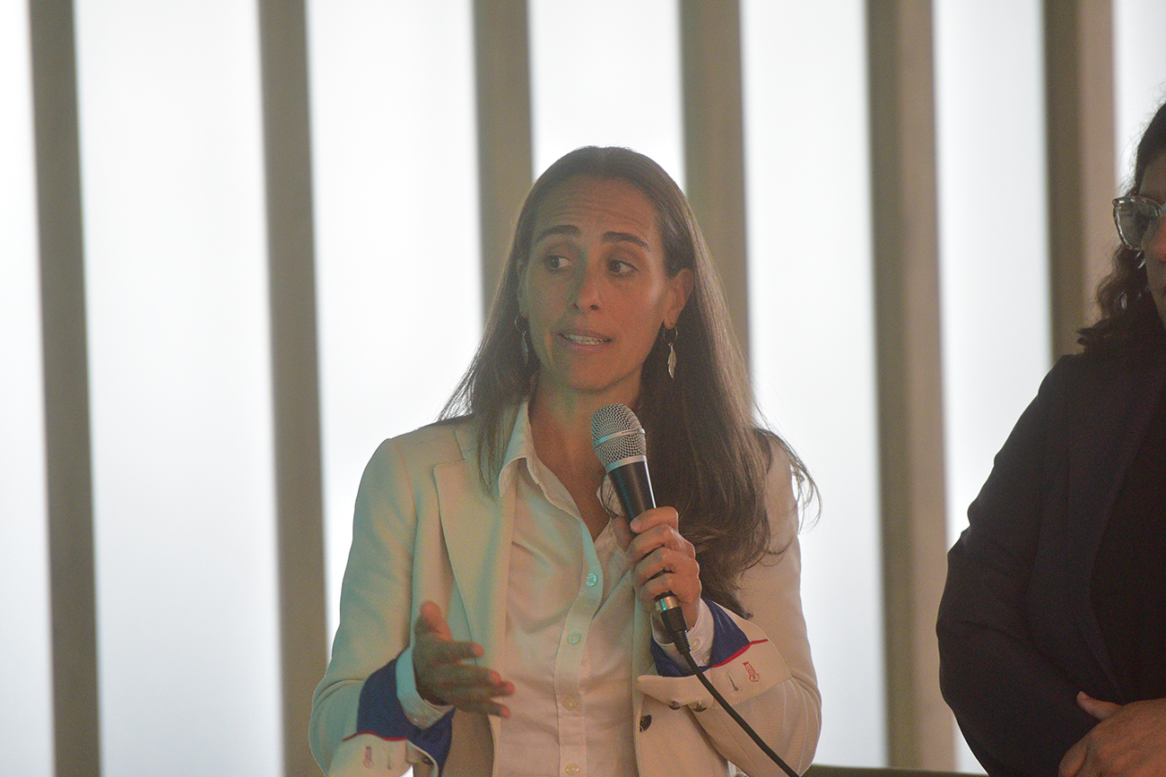 Teresita Ormaechea. Reunión de empresas en torno a inclusión a personas neurodivergentes en Santex. (Pedro Castillo / La Voz)