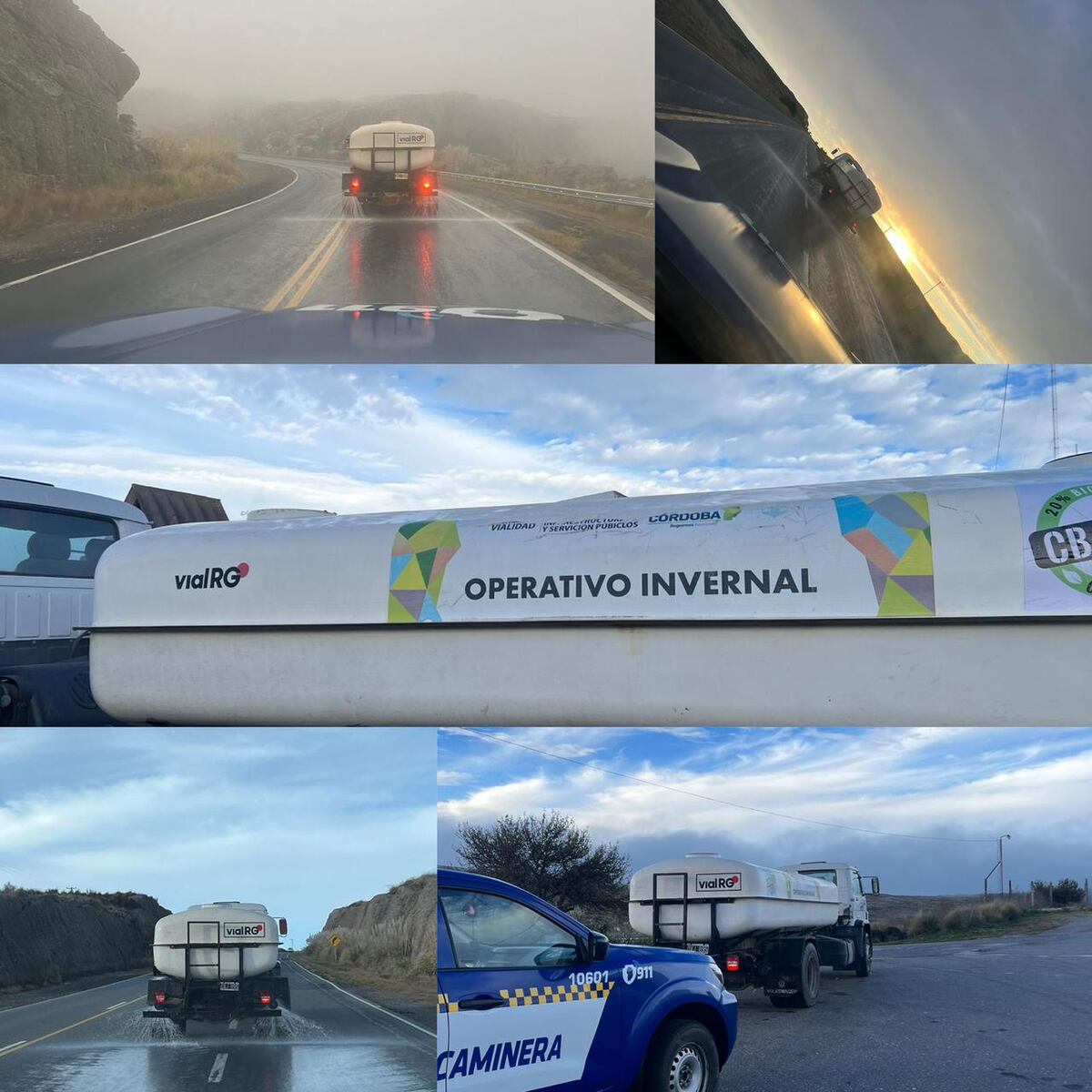 Operativo Invernal en ruta provincial 34.
(Gobierno de Córdoba)