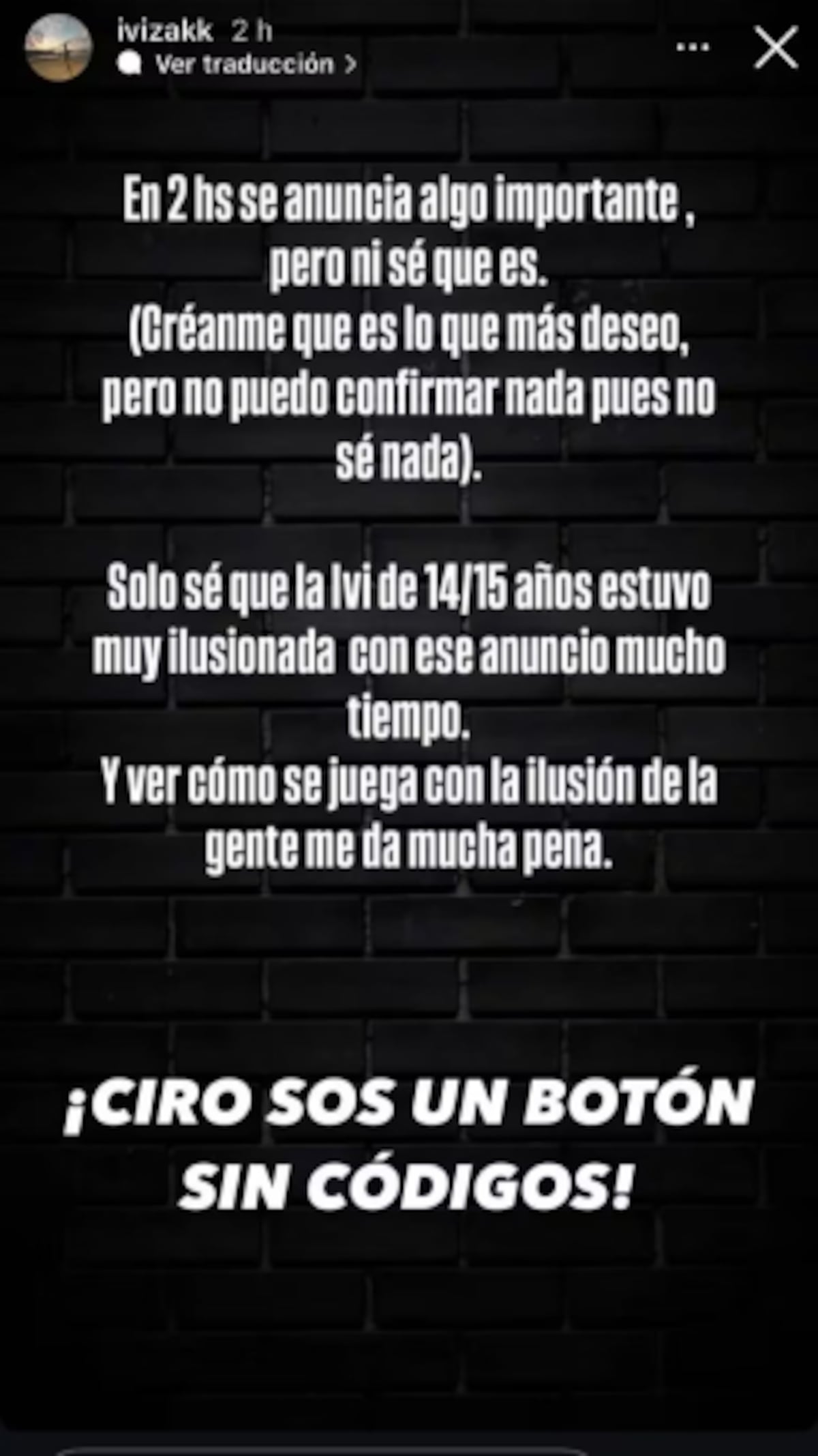 La historia que subió la CM de Ritual 87.