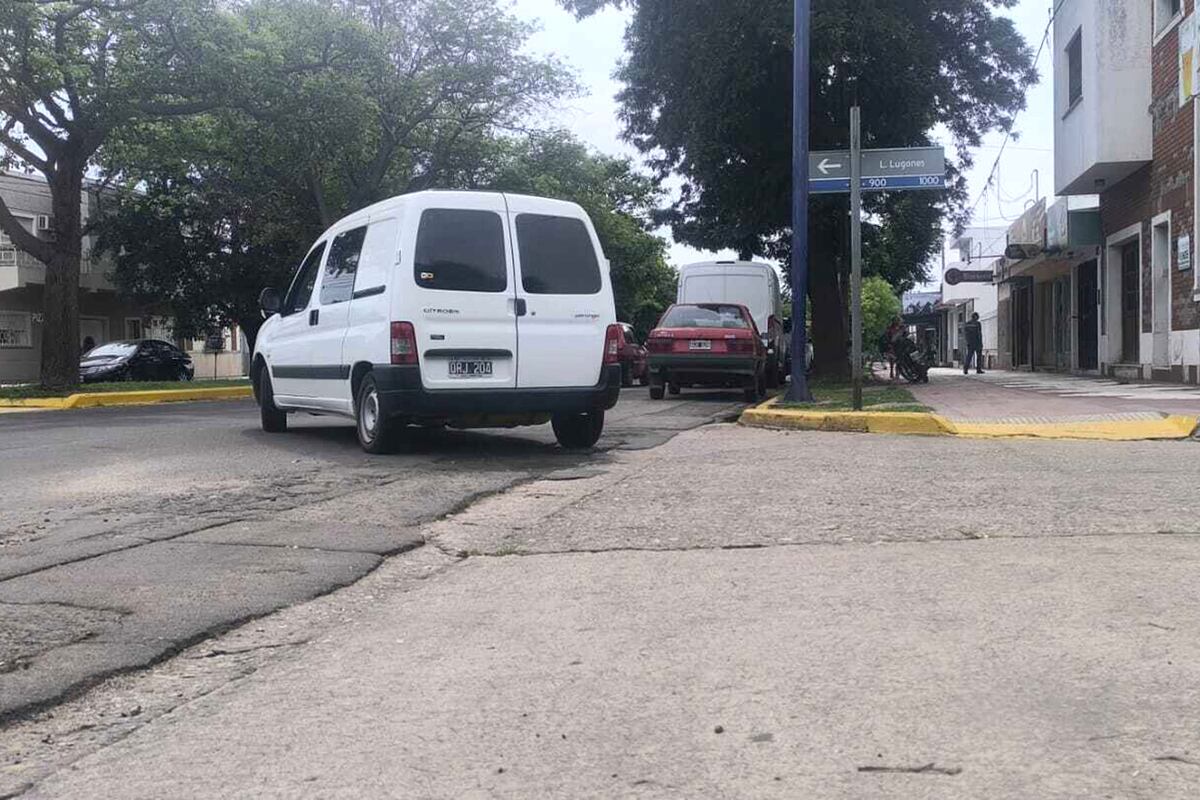 Calles en mal estado en Río Tercero, Córdoba. (La Voz)