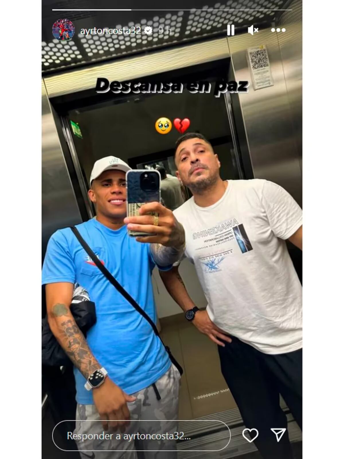 Ayrton Costa recordó a su primo.