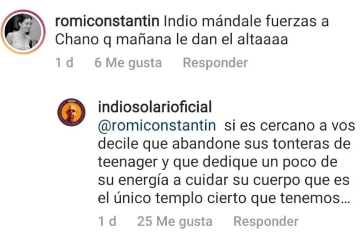 El Indio Solari hace referencia a lo que sucedió con Chano Charpentier (captura de pantalla).