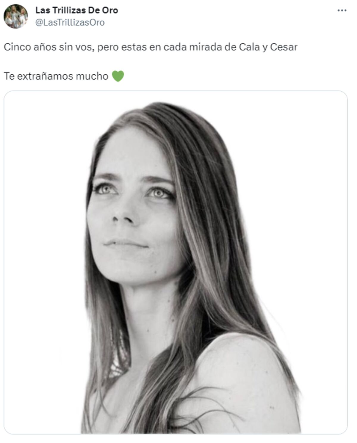 El conmovedor mensaje de Las Trillizas de Oro en recuerdo de Geñi. (Twitter @LasTrillizasOro)
