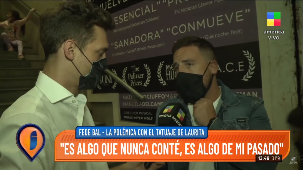Fede Bal habló sobre el tatuaje que tiene de Laurita Fernández