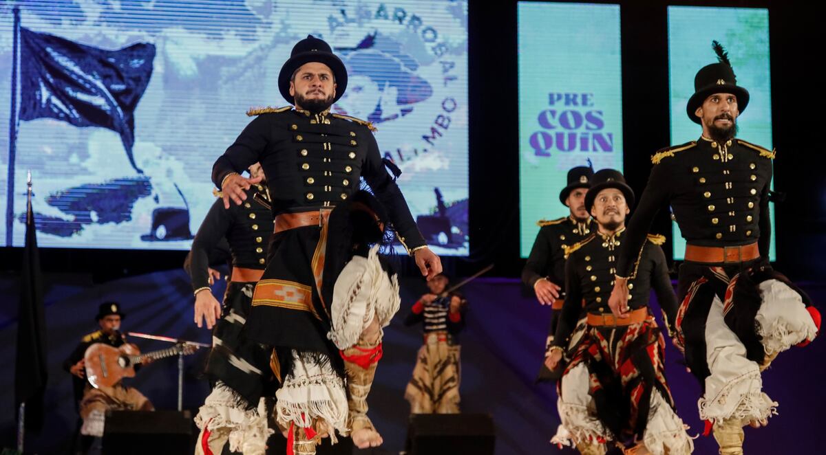 El Viejo Algarrobal fue ganador en el rubro Conjunto de malambo luego de un reñido contrapunto contra Bravío (Prensa Comisión Municipal de Folklore)