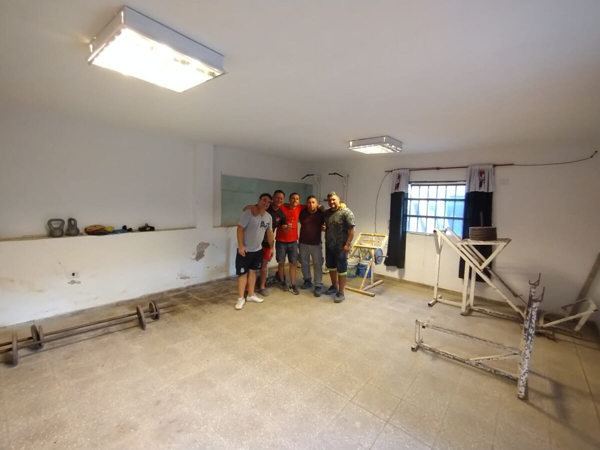El nuevo gimnasio de Los Andes, club de Liga Cordobesa. Todo a pulmón. (Gentileza).