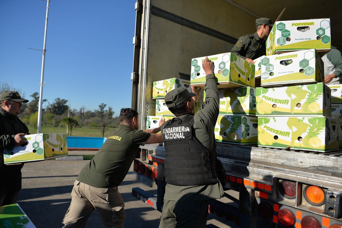 La droga secuestrada. (Gendarmería)