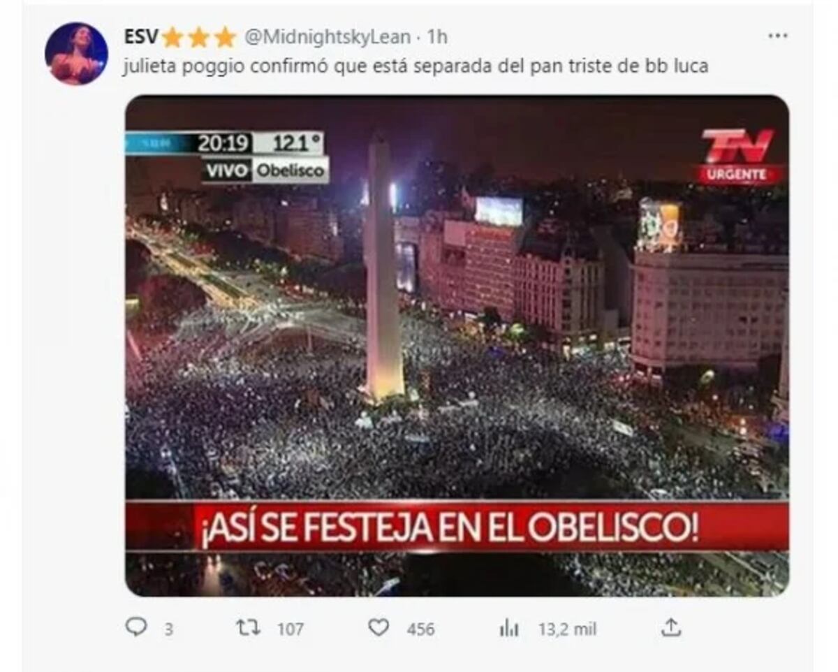 Los memes por la separación de Julieta y Lucca. (Foto: Captura de pantalla)