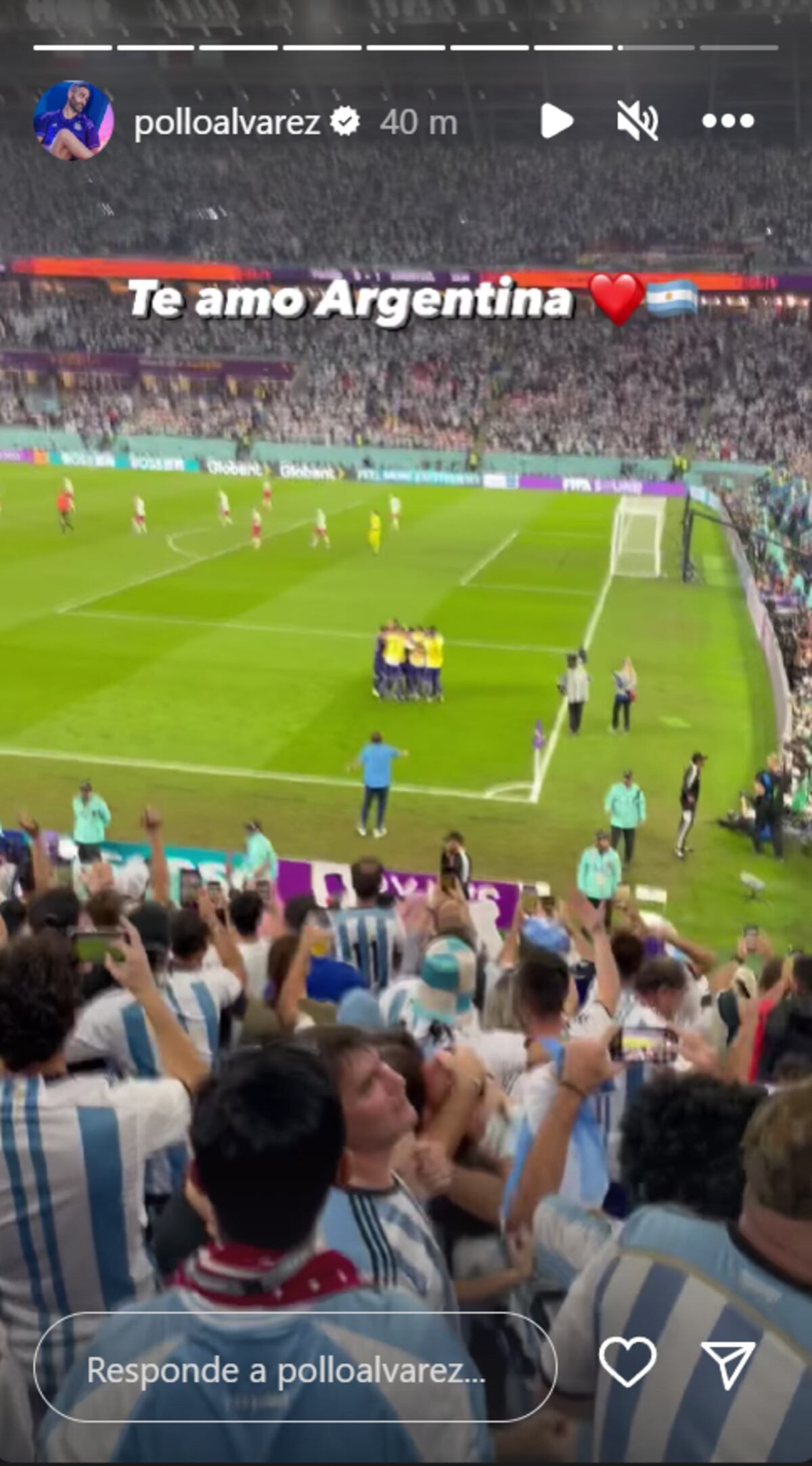 El festejo de los famosos por el partido. (Instagram)