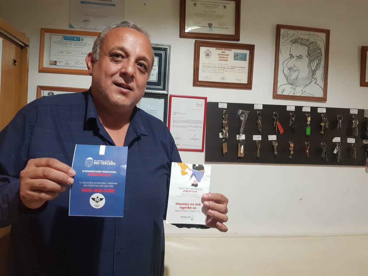 César Tapia es actual director de Prevención de Adicciones en la Municipalidad de Río Tercero (La Voz)