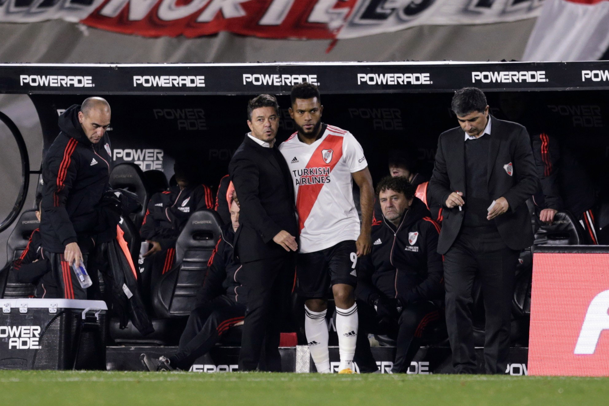 Miguel Borja, delantero colombiano de 29 años que tuvo su debut en River. (Fotobaires)
