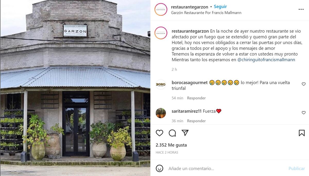 (Instagram @restaurantegarzon)