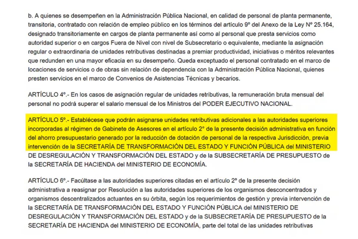 La medida publicada en Boletín Oficial (Gentileza La Nación).