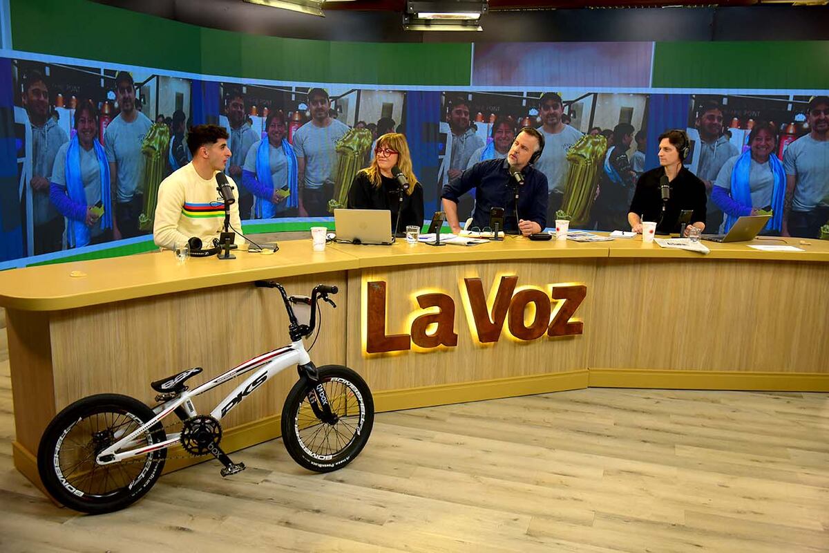 Mateo Espejo, campeón mundial de BMX, en La Voz en Vivo. (Nicolás Bravo / La Voz)