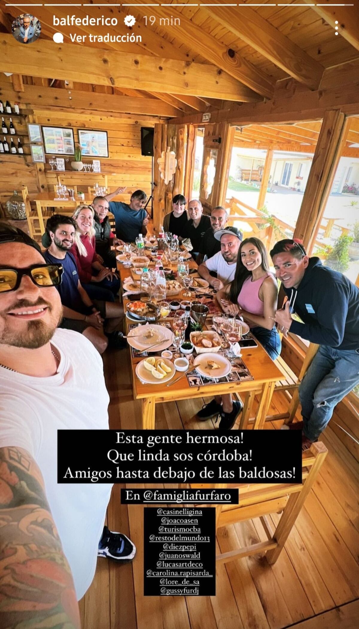 Fede Bal pasó por Córdoba y grabó algunos destinos turísticos para su programa, "Resto del Mundo" (Captura de pantalla)