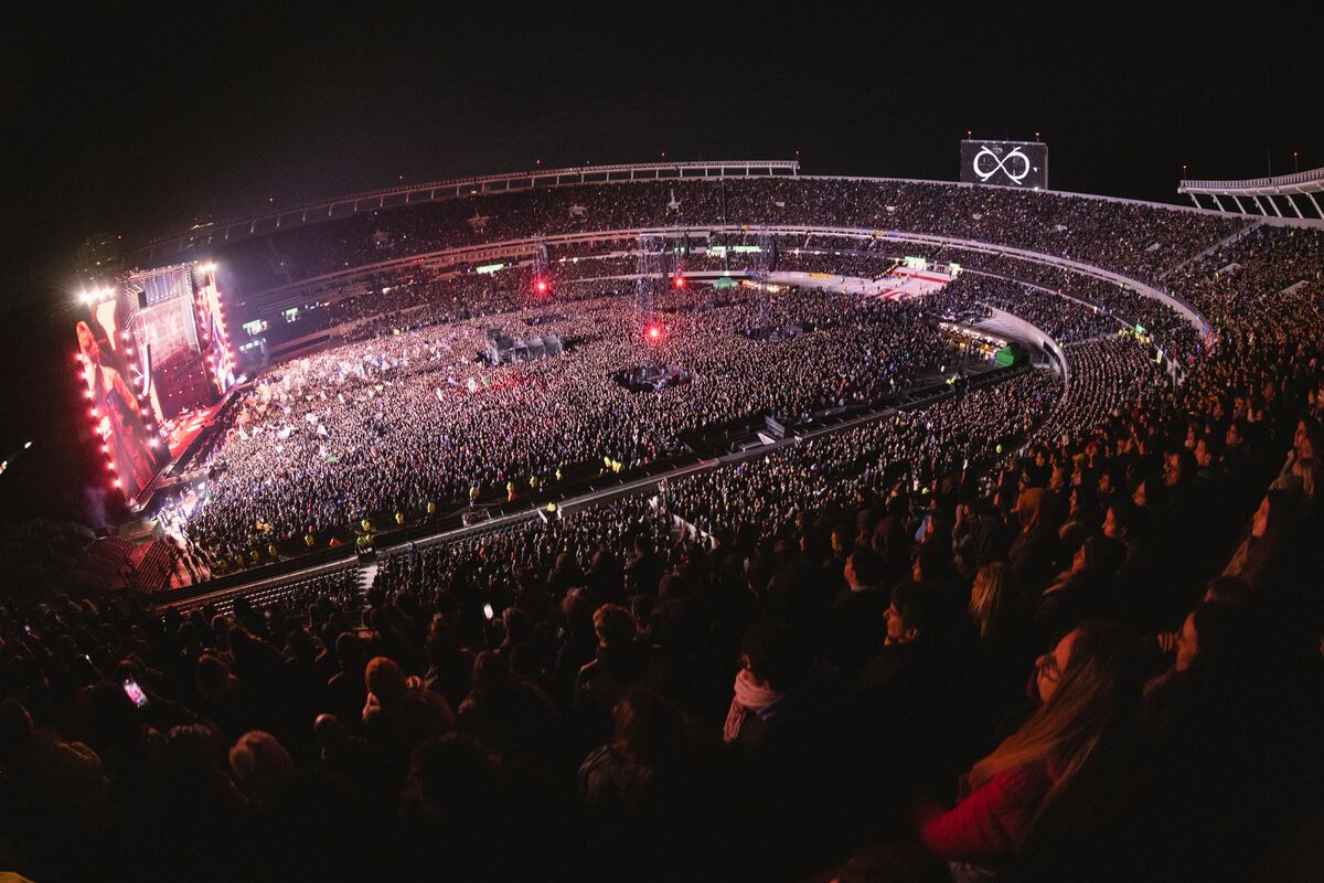Los Piojos en River. (Gentileza de DF Entertainment e @irishsuarez)