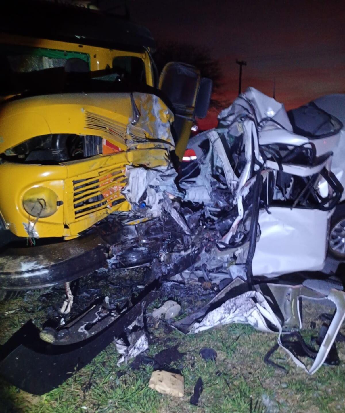 Tragedia en La Tordilla: murieron los dos ocupantes del auto y el camionera resultó herido (Policía).