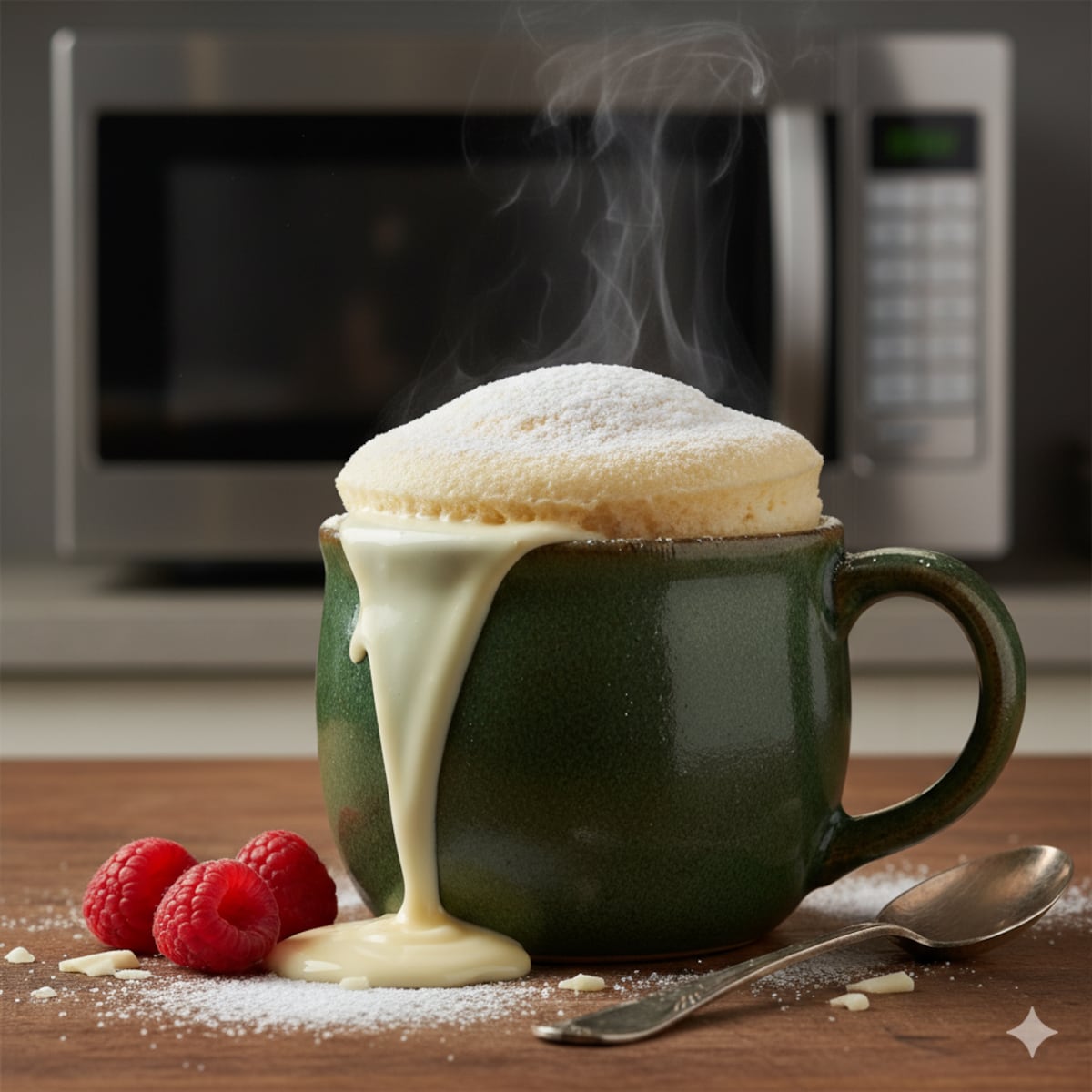 Rápido y delicoso: cómo hacer volcán de chocolate blanco en taza