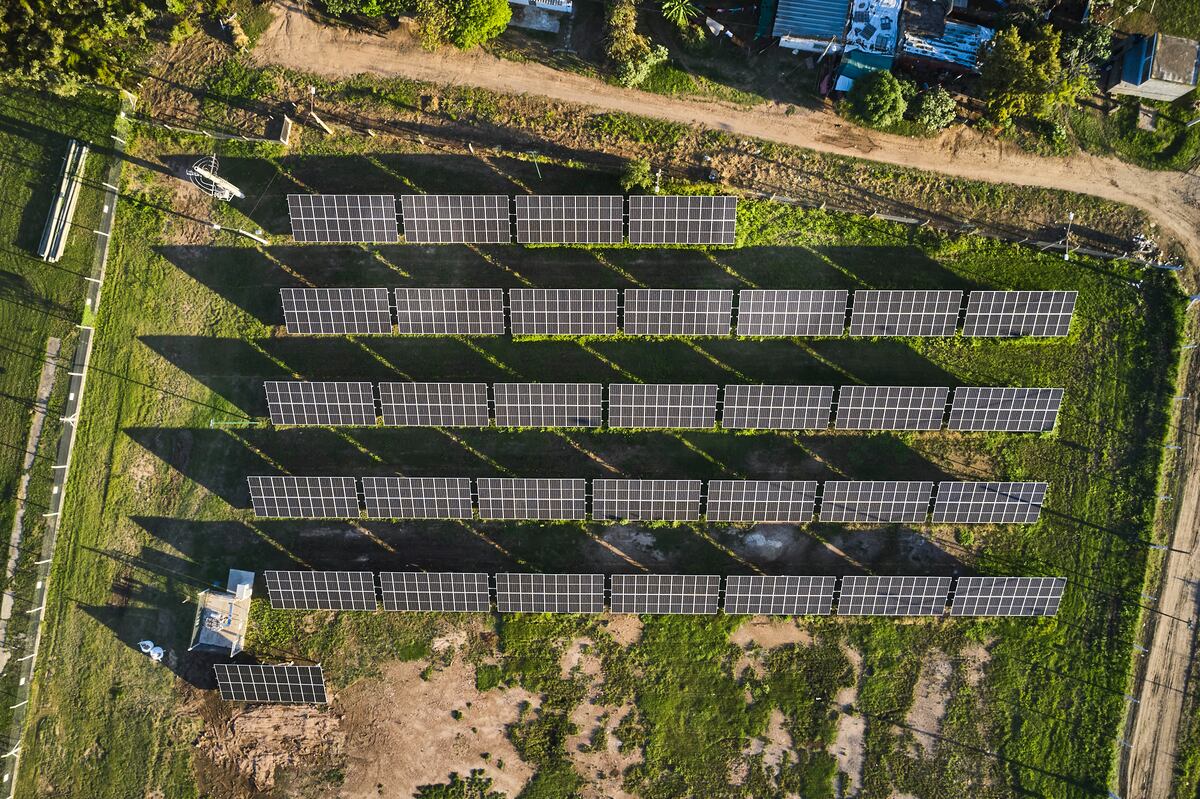 MAGNITUD. El parque solar de la cooperativa de Morteros. (Gentileza)
