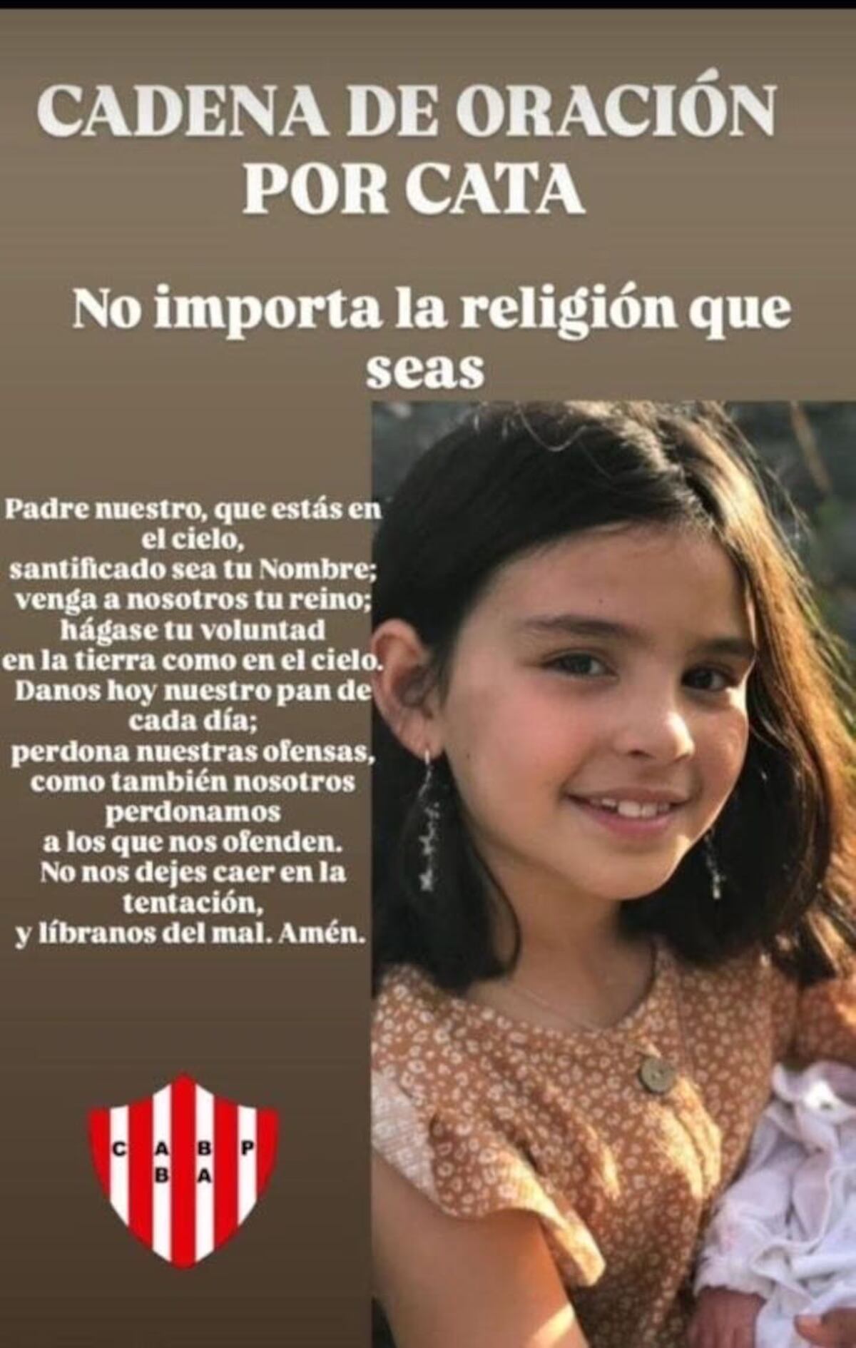 Pedido de cadena de oración para Catalina (Gentileza)