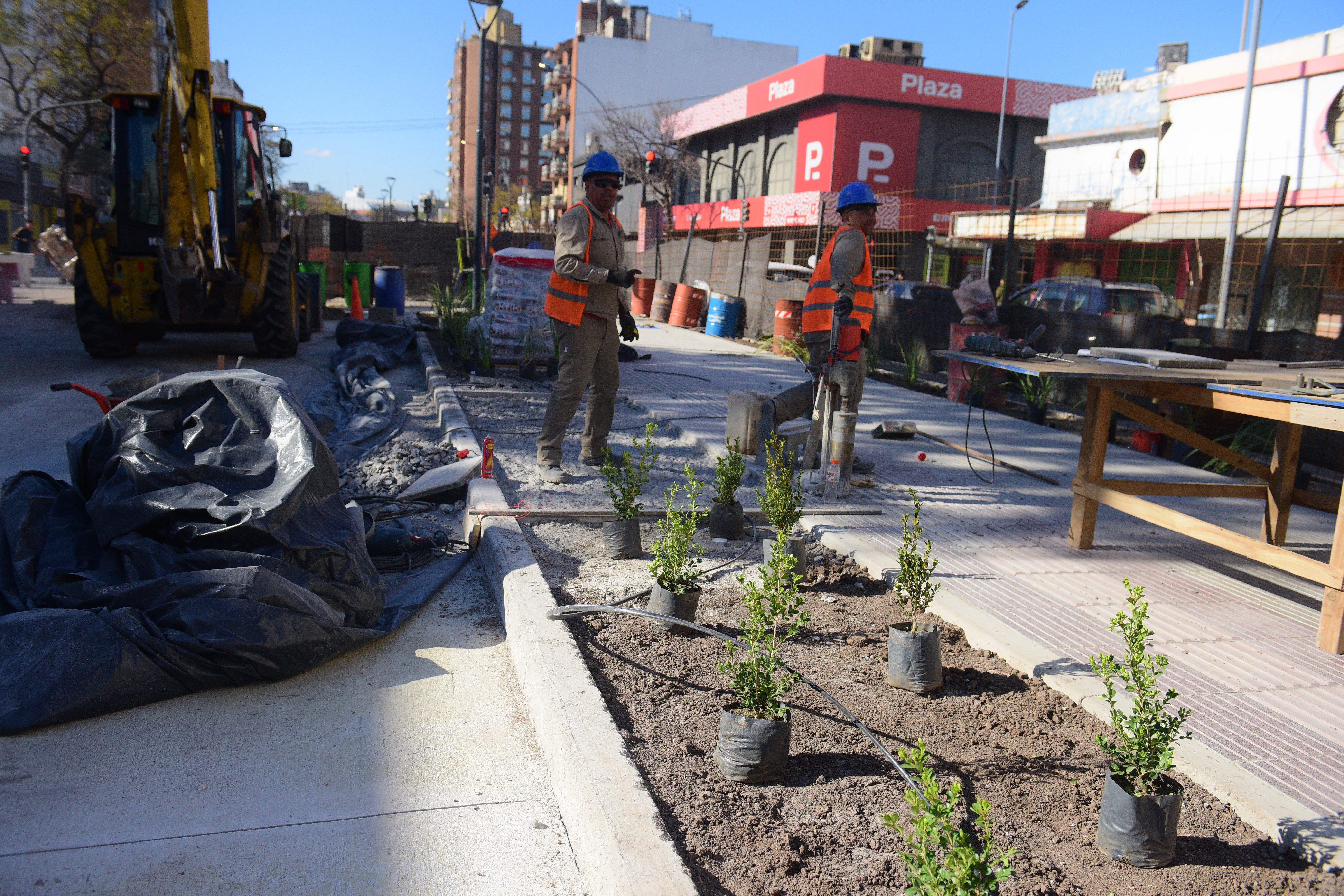 Avenida Chacabuco-Maipú . Avance de obras de reformas de la Maipú. (José Gabriel Hernández /La Voz)