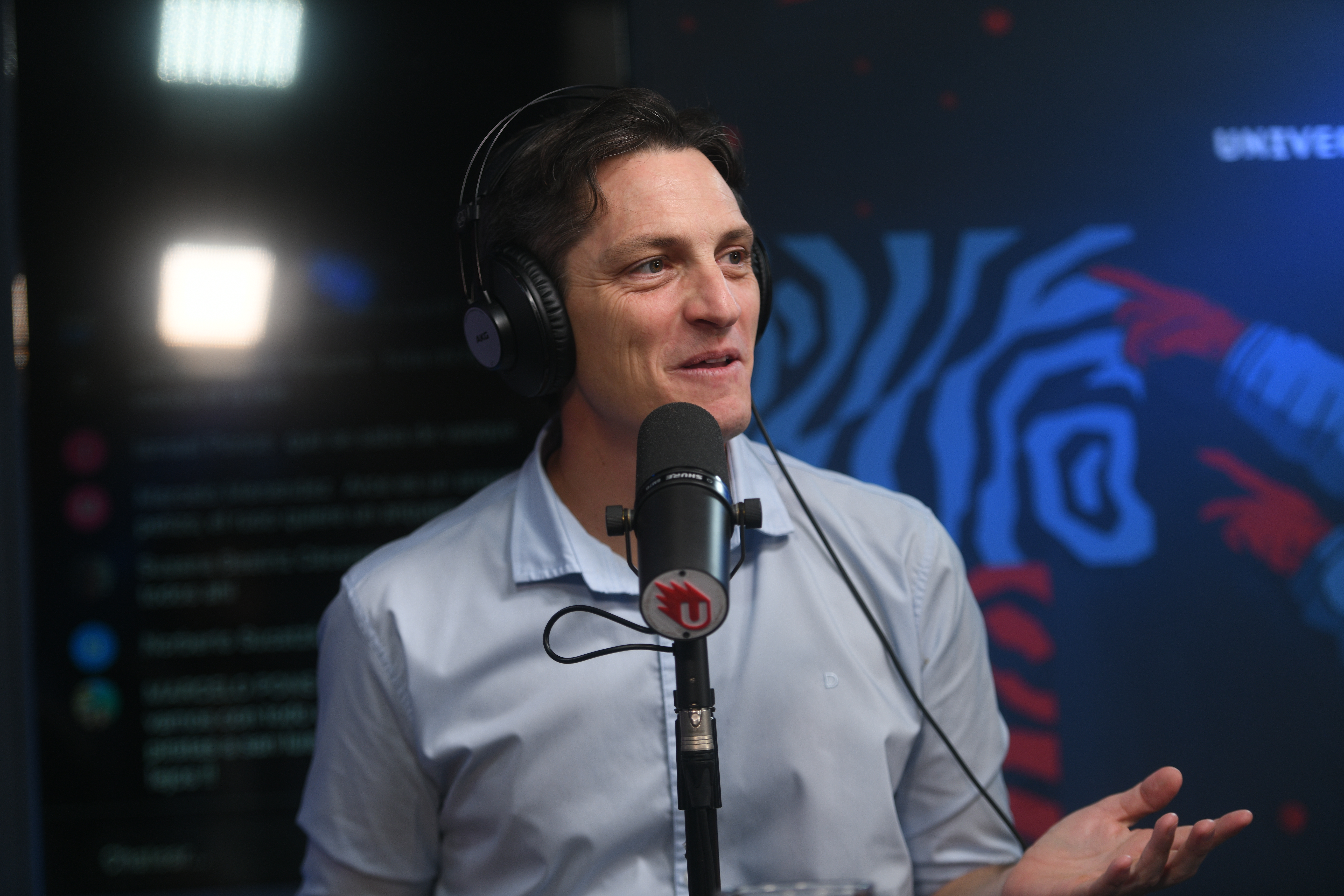 Mundo Pirata, el pódcast de Belgrano, hecho en Universo TV, donde se desarrolla el programa Hablemos de Belgrano. Conductores Exe Benegas, Juan Pablo Benegas y Santiago Nihuol. (Javier Ferreyra / La Voz)
