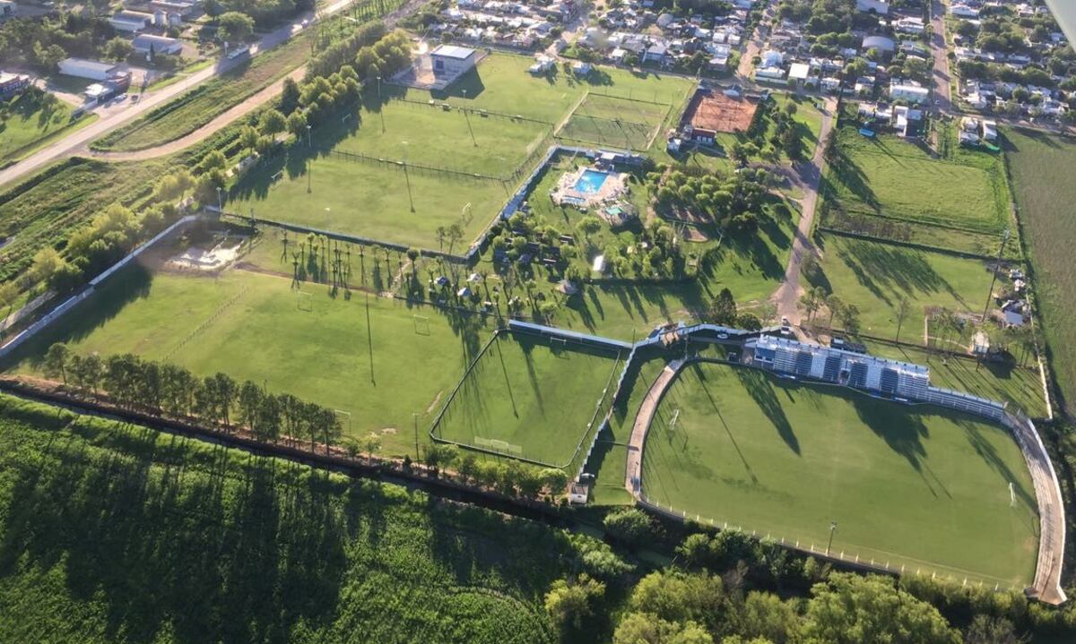 El predio que posee el club Argentino de Monte Maíz, en el interior cordobés. (Gentileza Facebook Argentino Crece).