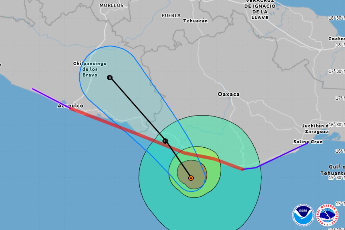 El huracán que amenaza México. (Foto: Meteorología de México en X)