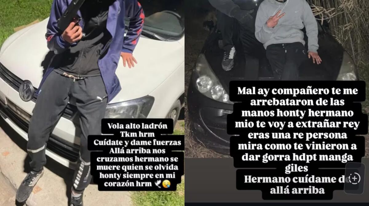 Los mensajes de despedida al motochoro asesinado por un policía en La Plata.
