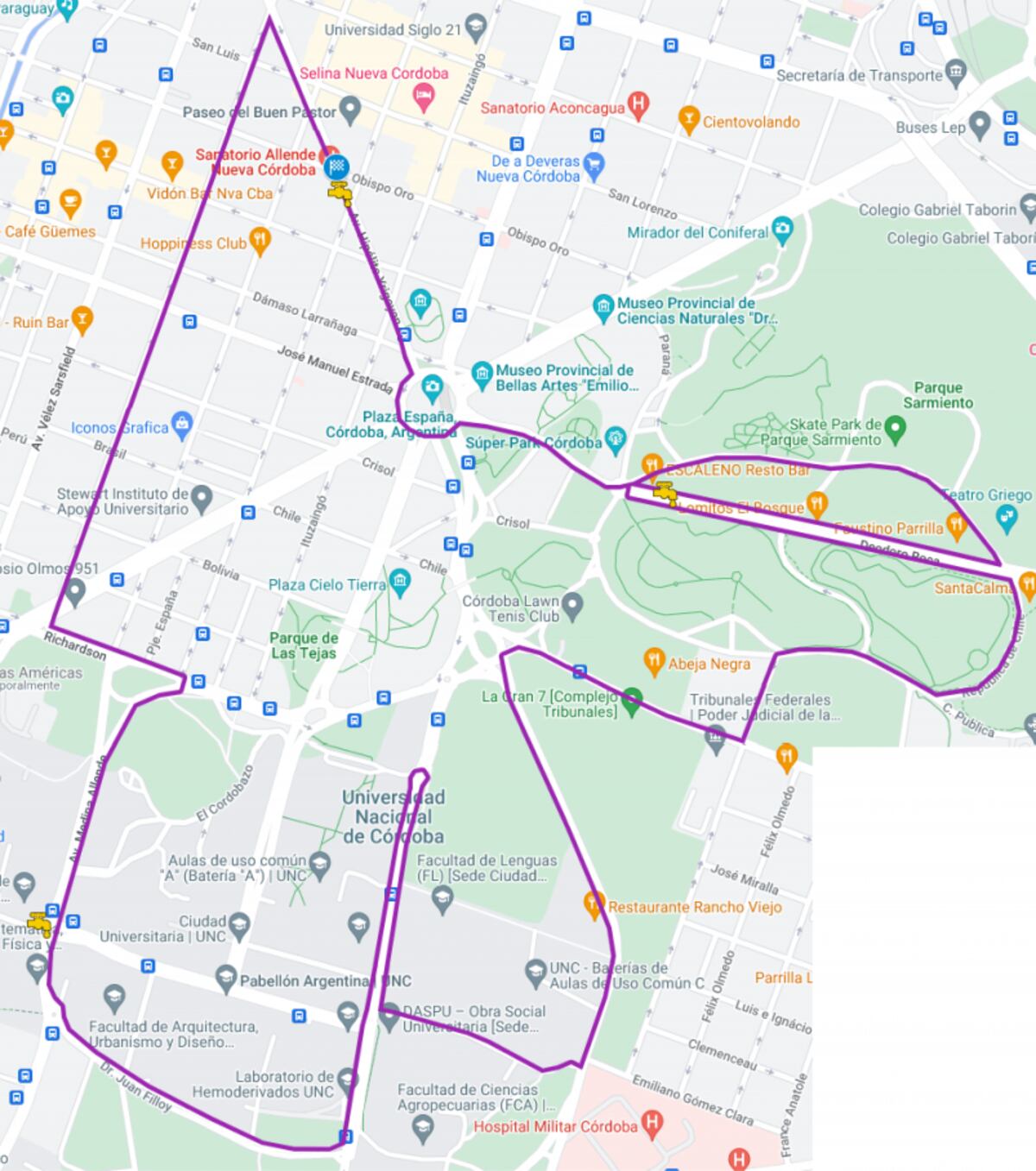 Recorrido de la distancia de 5km (Foto ElDoce.tv)