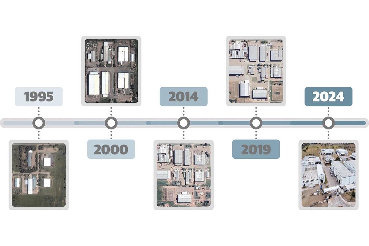 Evolución del predio Ucoma II en el tiempo.