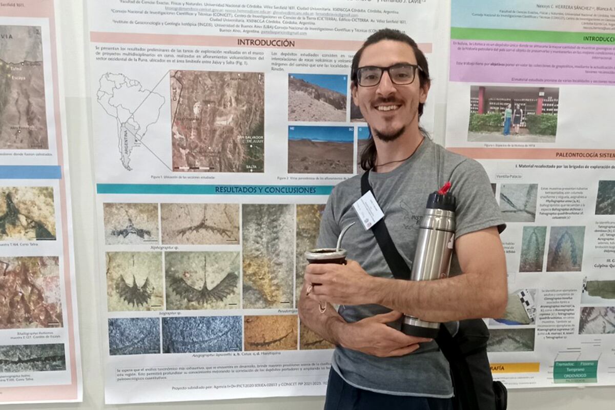 Gerardo Lo Valvo, paleontólogo y becario doctoral del Centro en Investigaciones en Ciencias de la Tierra. (Conicet-UNC).