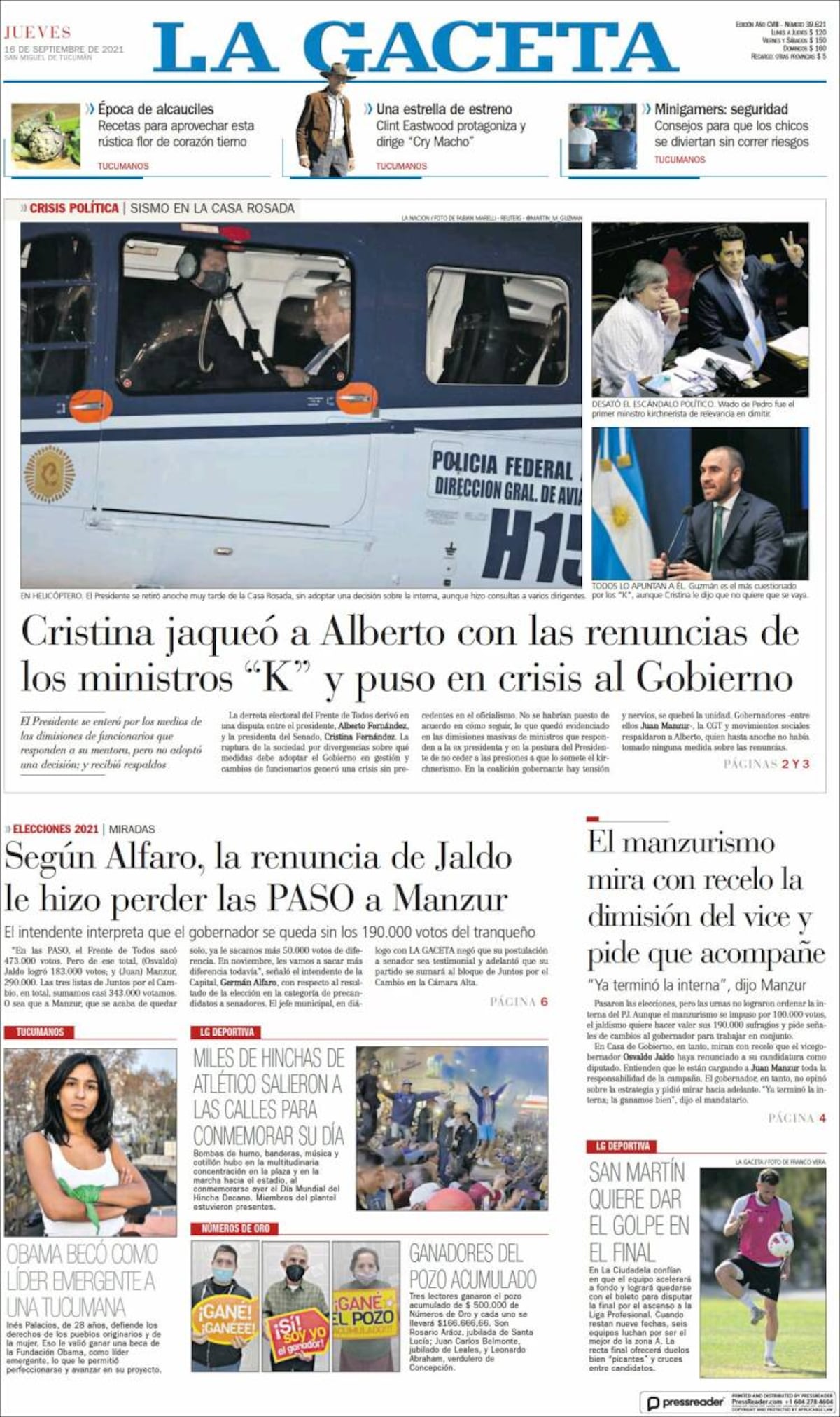 Tapas de diarios de Argentina.