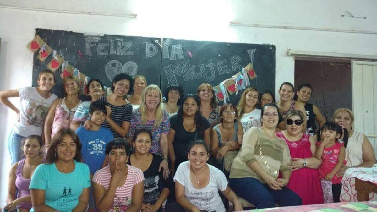Taller que organizaron para el día de la mujer, en 2013. Que circule la palabra fue lo más importante.