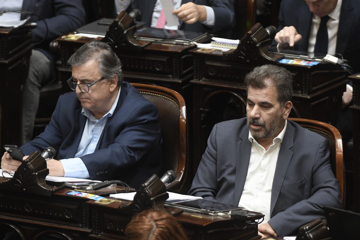 Mario Negri junto a Cristian Ritondo. (Federico Lopez Claro)