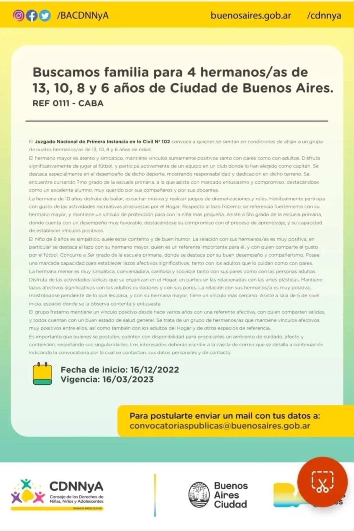 Este es el comunicado oficial.