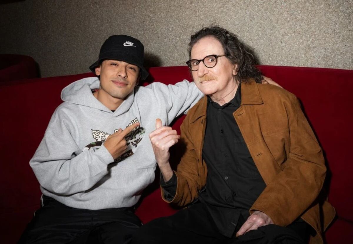 Una postal del reciente encuentro entre Trueno a Charly García. (Instagram @trueno).