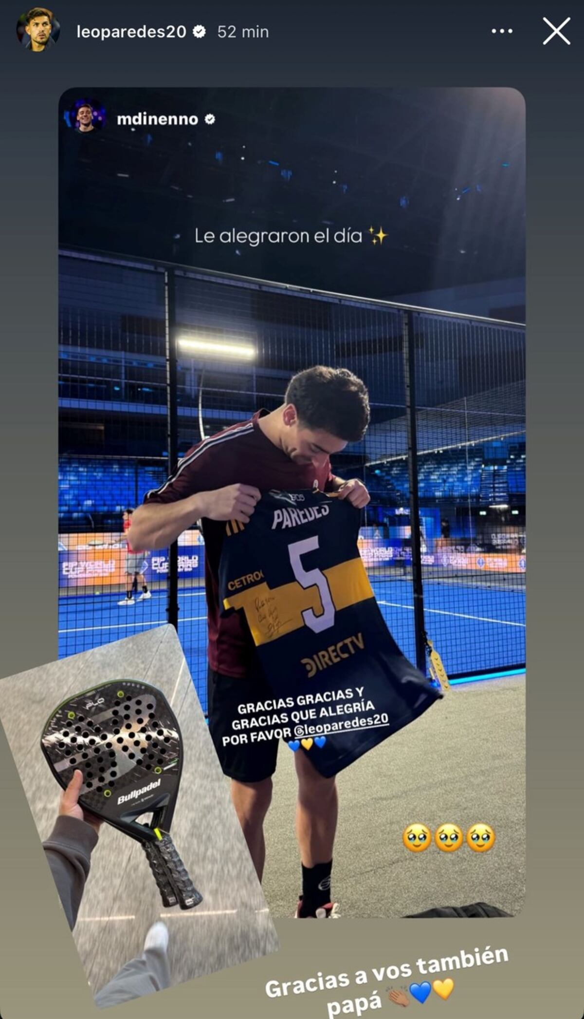 El particular intercambio de regalos entre Leandro Paredes y un deportista argentino “top 10″