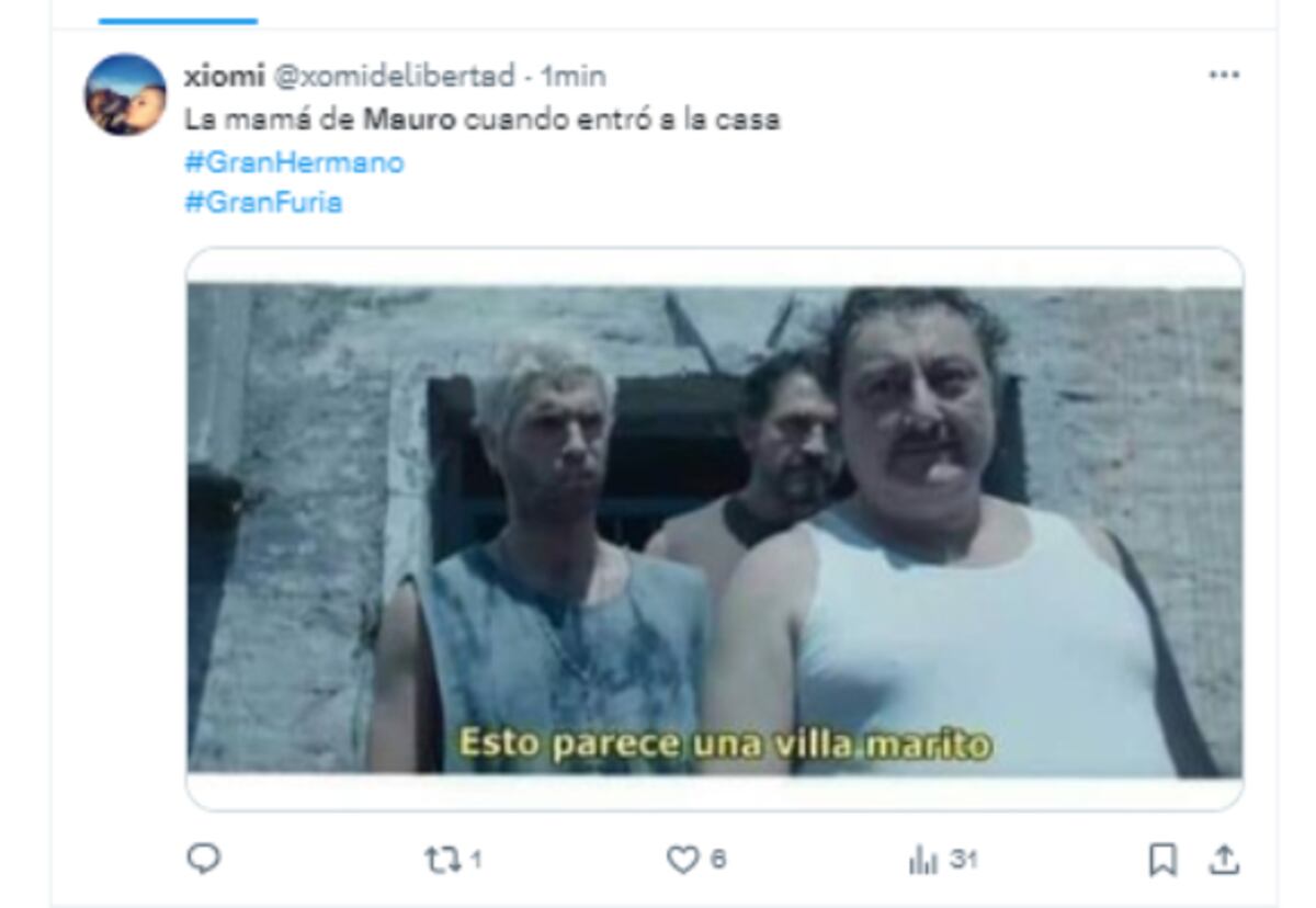 Los memes de la mamá de Mauro en "Gran Hermano". (Captura)