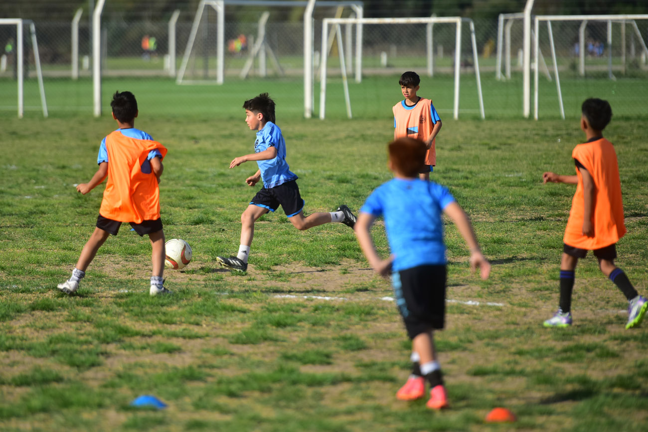 Día de entrenamiento y formación de las escuelas de fútbol de Belgrano en el predio de Villa Esquiú. (Nicolás Bravo / La Voz)