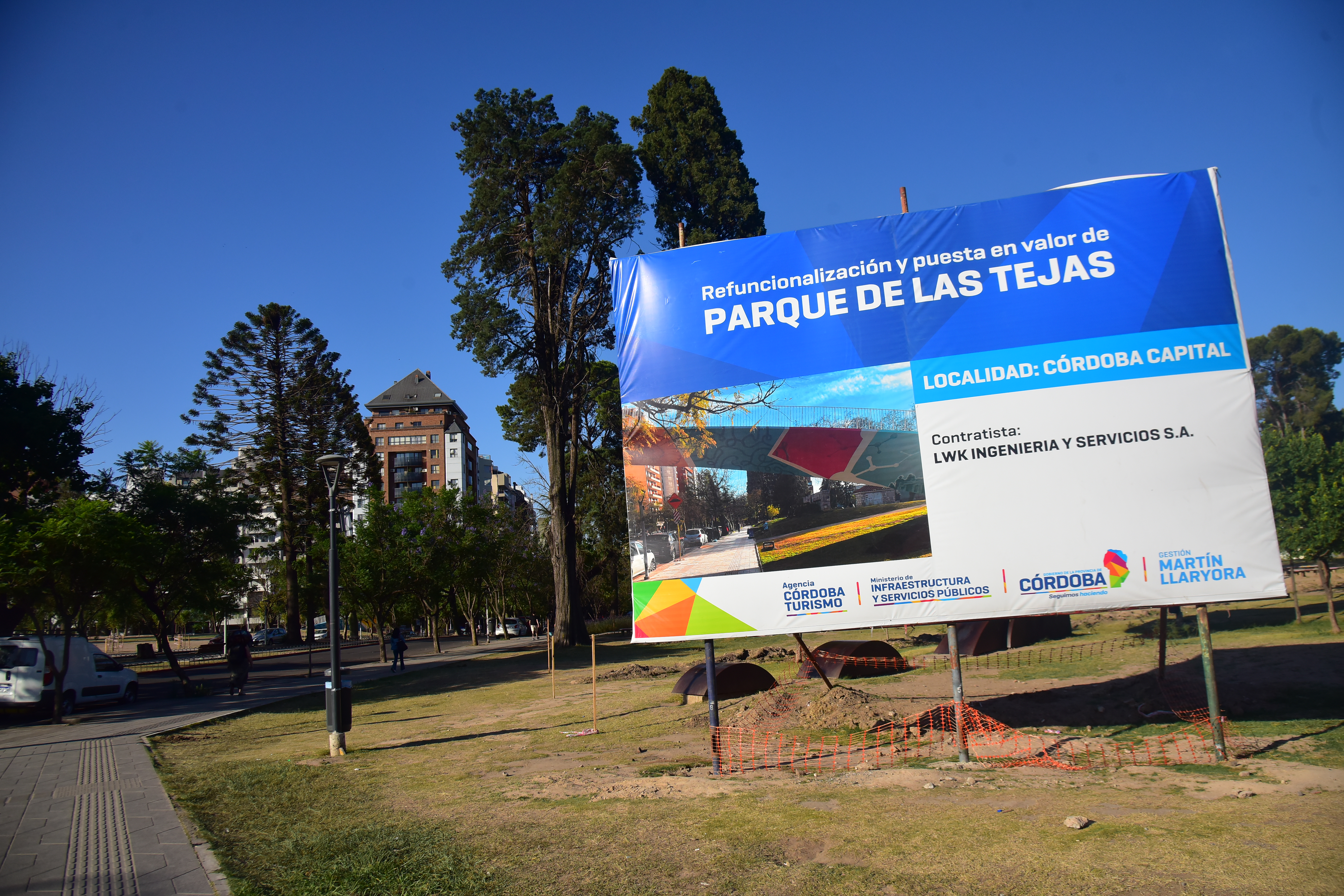 Empezaron los trabajos de remodelación y revalorización del Parque de las Tejas. (Javier Ferreyra / La Voz)
