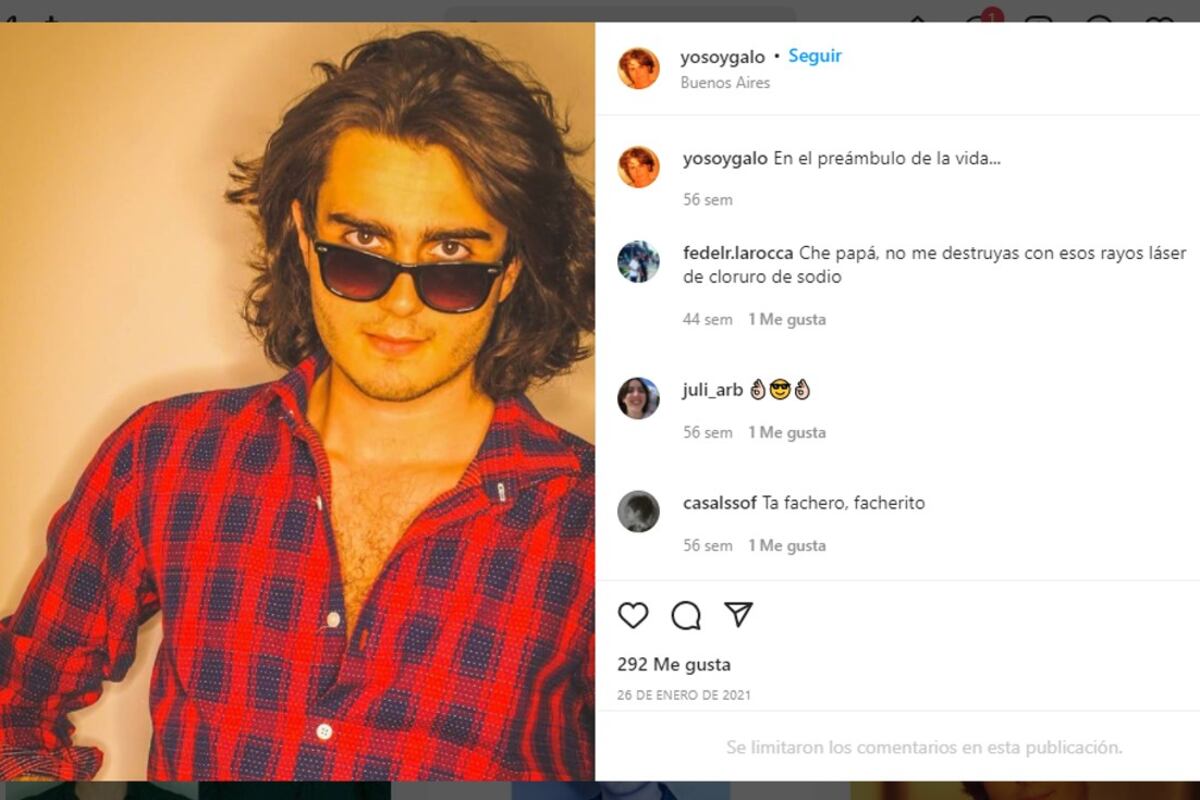 Galo, el hijo de Andrea Politti en sus redes (Instagram).