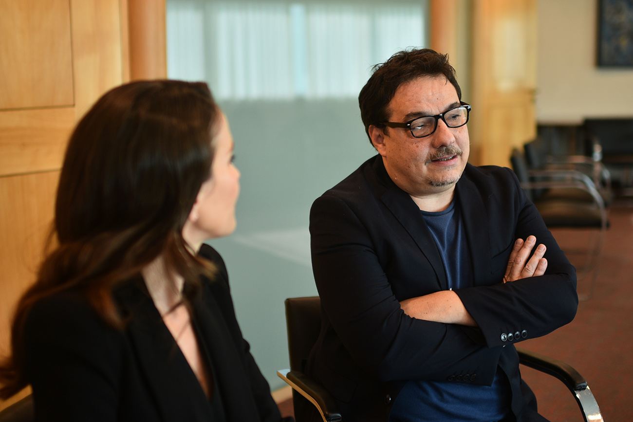 Rueda de prensa de Natalia Oreiro y Fernñan Mirás por el estreno de casi muerta Foto: (Pedro Castillo / La Voz)