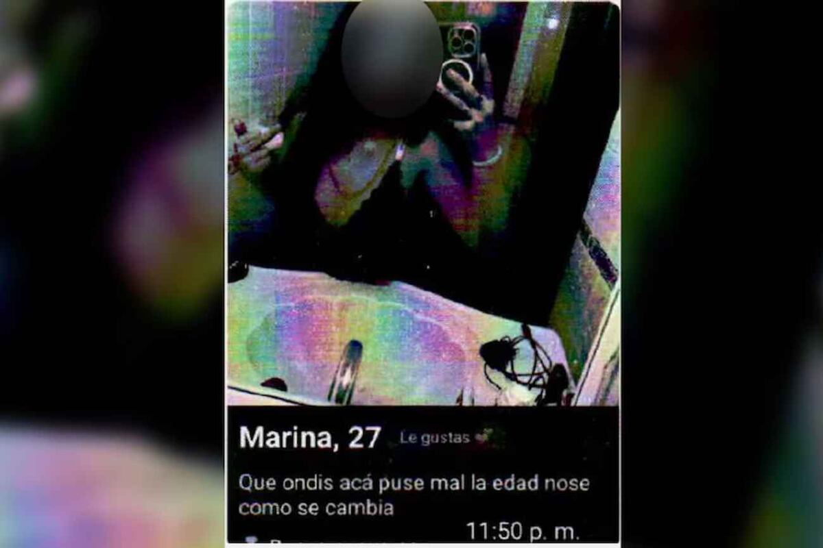 "Marina", la falsa menor de edad que contactó la víctima. (Infobae)