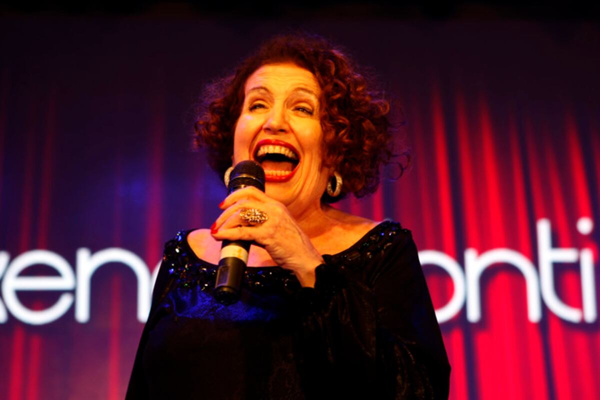 Marikena Monti a los 82 años. Marikena Monti durante el concierto en el Espacio Clarín en 2016. Foto Kito Mendes.