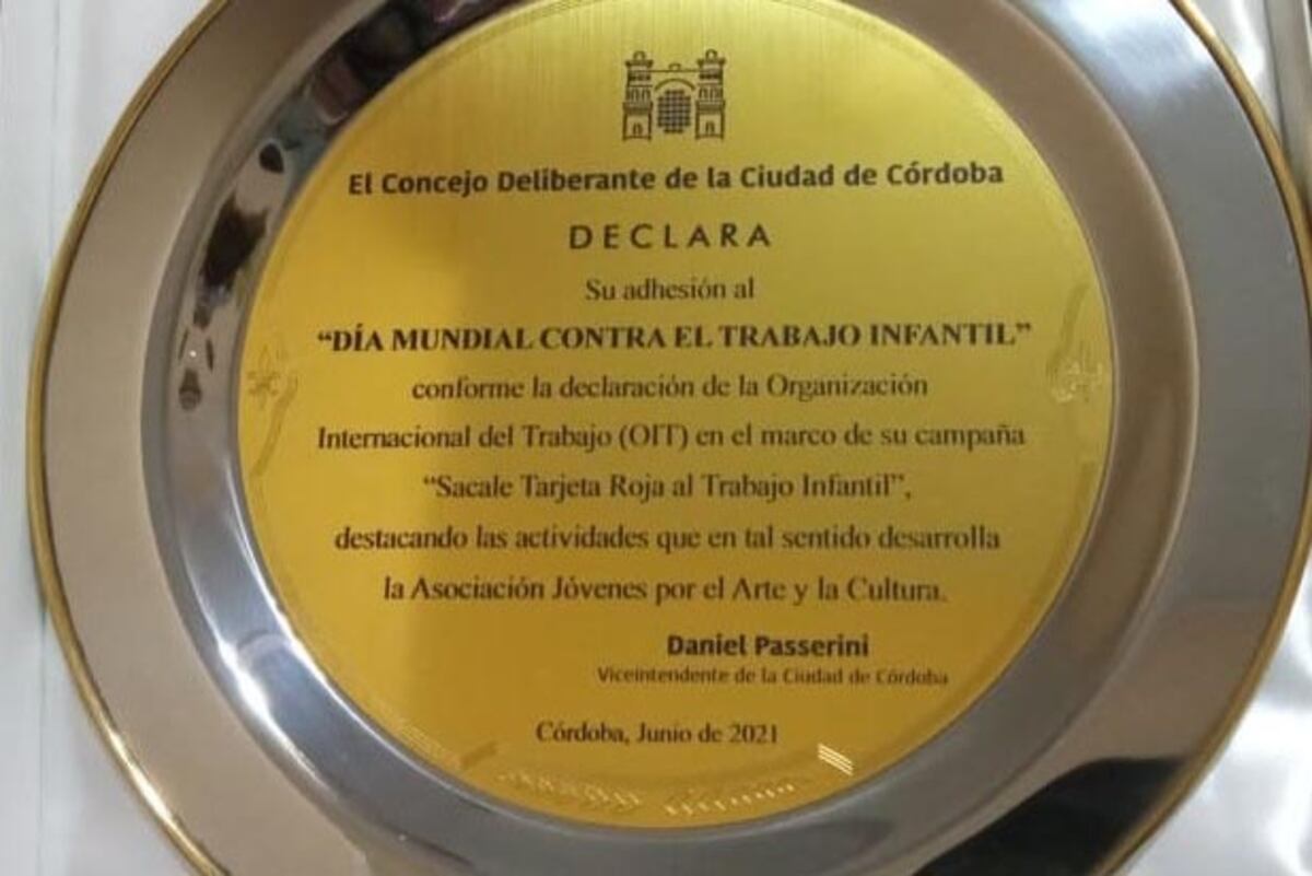 Labor social. Reconocieron a una Asociación de Córdoba en el Concejo Deliberante de la ciudad de Córdoba.