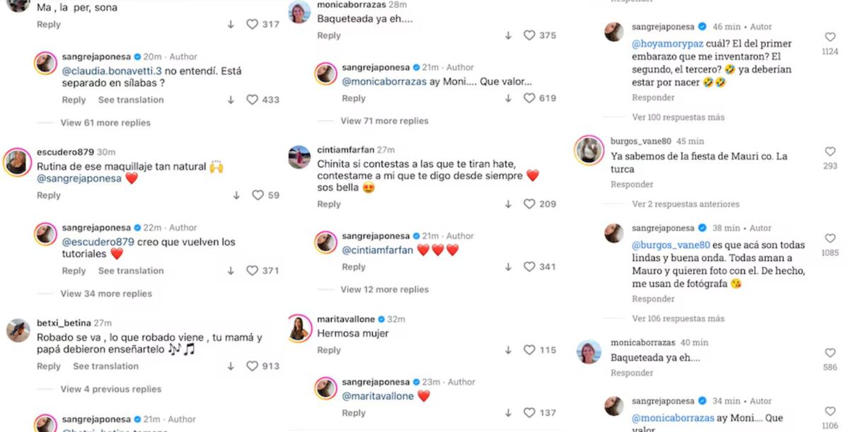 Las punzantes respuestas de "La China" Suárez a sus haters. (Foto: Captura de pantalla)
