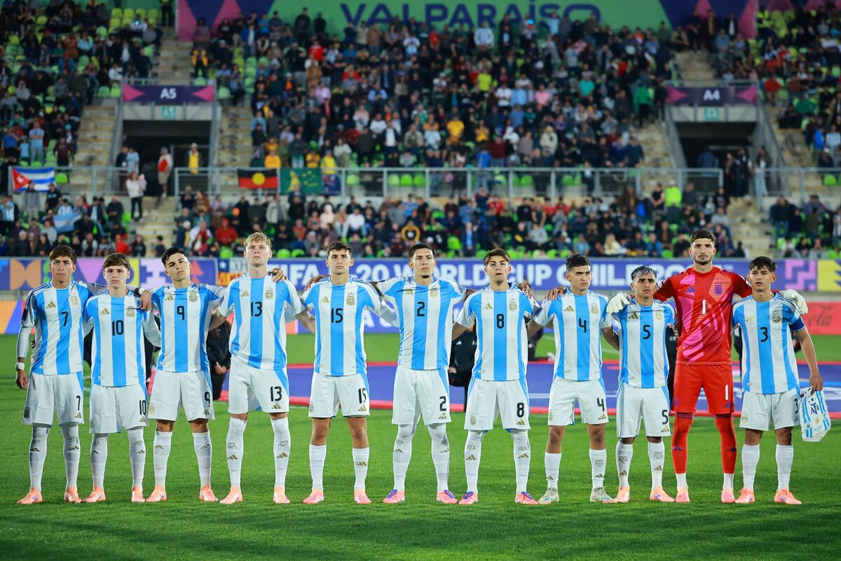 La selección argentina de fútbol en el Mundial Sub 20 de Chile 2025. (Prensa AFA).