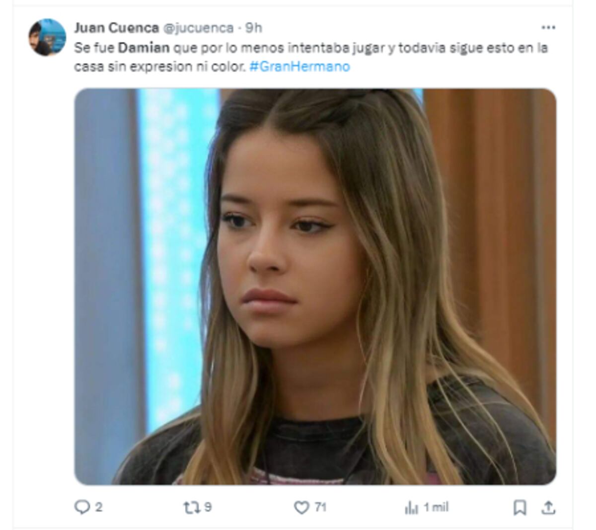 Damián quedó eliminado de Gran Hermano.