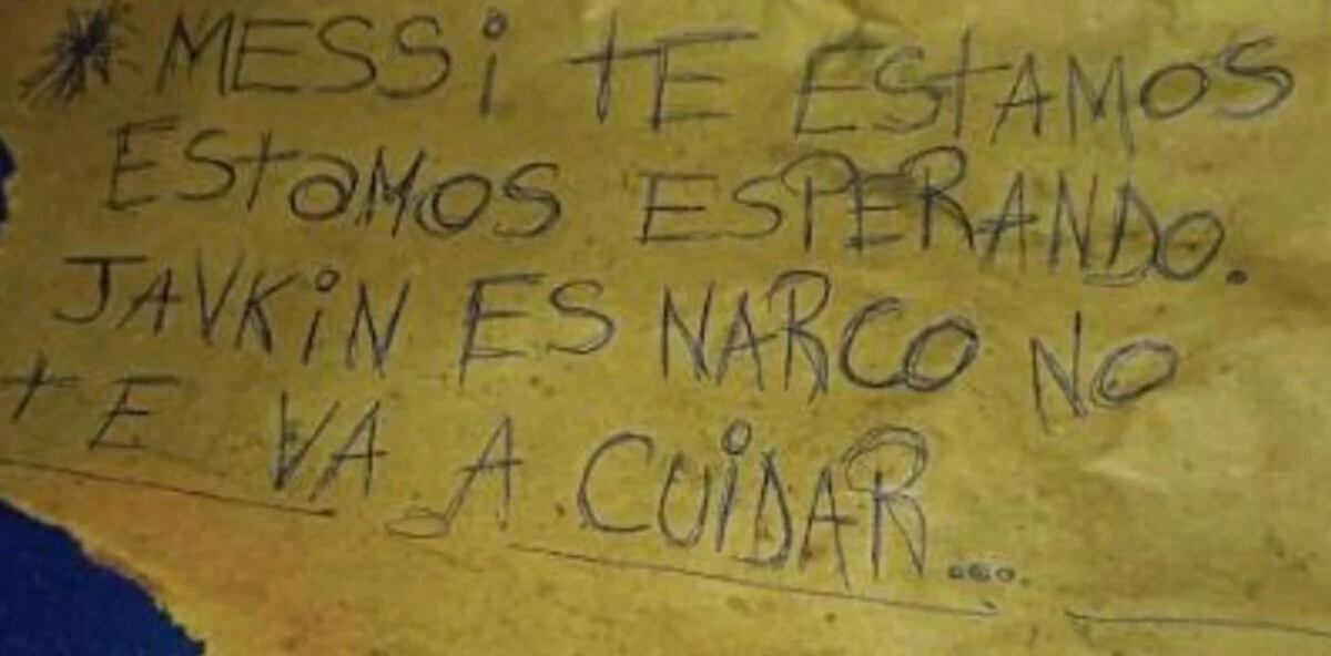 El mensaje contra Lionel Messi.